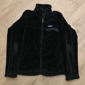 Patagonia Re-Tool Full Zip Jacket Women’s Small S Black PolarTec Fleece Outdoors